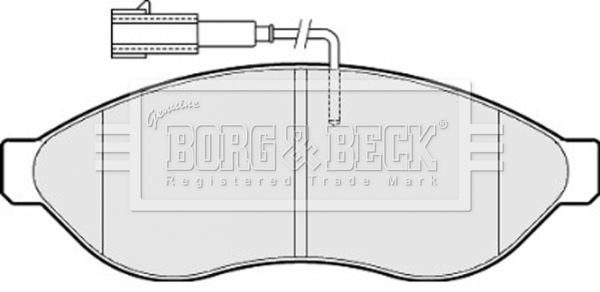 BORG & BECK Комплект тормозных колодок, дисковый тормоз BBP2001
